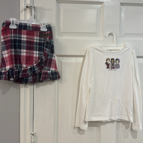 Janie and Jack 2 Matching Shirt and Skirt Size 7 - Picture 12 of 12